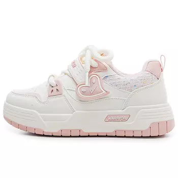 Кроссовки WARRIOR Skateboard Shoes Women's Low-Top Beige Pink