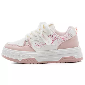 Кроссовки WARRIOR Skateboard Shoes Women's Low-Top Beige Pink