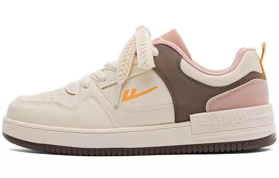 Кроссовки WARRIOR Skateboard Shoes Women's Low-Top Beige Pink