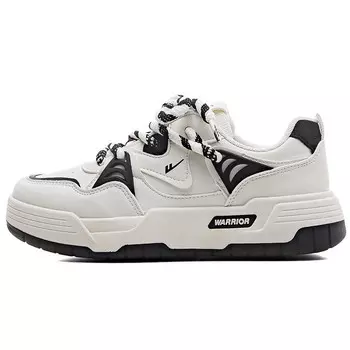 Кроссовки WARRIOR Skateboard Shoes Women's Low-Top Beige Black