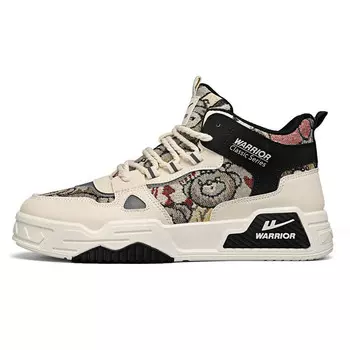 Кроссовки WARRIOR Skateboarding Men Mid-top, бежевый/черный