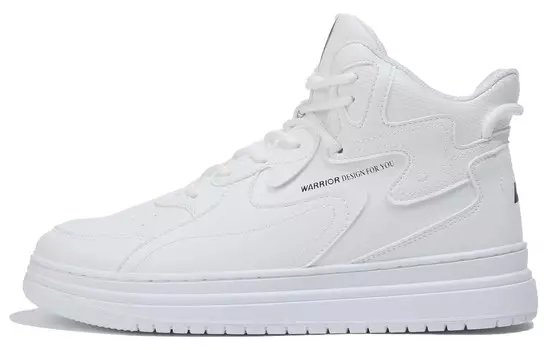 Кроссовки WARRIOR Skateboarding Shoes Men High-top White, белый
