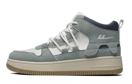 Кроссовки WARRIOR Skateboarding Shoes Men High-top Green, зеленый