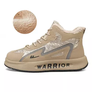 Кроссовки WARRIOR Skateboarding Shoes Men High-top Khaki, хаки