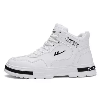 Кроссовки WARRIOR Skateboarding Shoes Men High-top White, белый