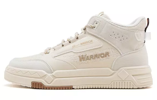 Кроссовки WARRIOR Skateboarding Shoes Men High-top Beige, бежевый