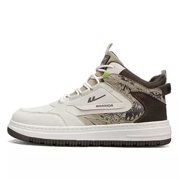 Кроссовки WARRIOR Skateboarding Shoes Men High-top Rice/rice Dumplings, коричневый