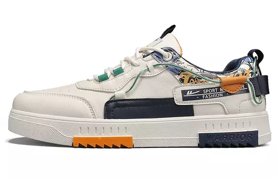 Кроссовки WARRIOR Skateboarding Shoes Men Low-top, хаки