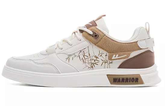 Кроссовки WARRIOR Skateboarding Shoes Men Low-top Beige/brown, коричневый