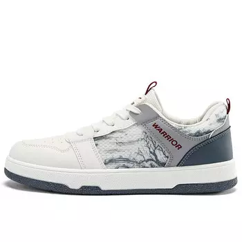 Кроссовки WARRIOR Skateboarding Shoes Men Low-top Gray/Blue, голубой