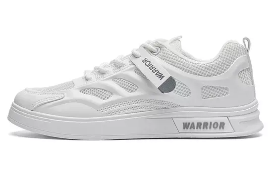 Кроссовки WARRIOR Skateboarding Shoes Men Low-top White, белый