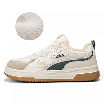 Кроссовки WARRIOR Skateboarding Shoes Men Low-top Beige/Green, зеленый