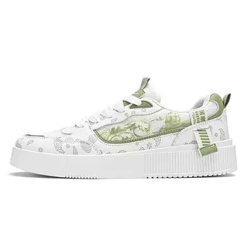 Кроссовки WARRIOR Skateboarding Shoes Men Low-top, белый/синий
