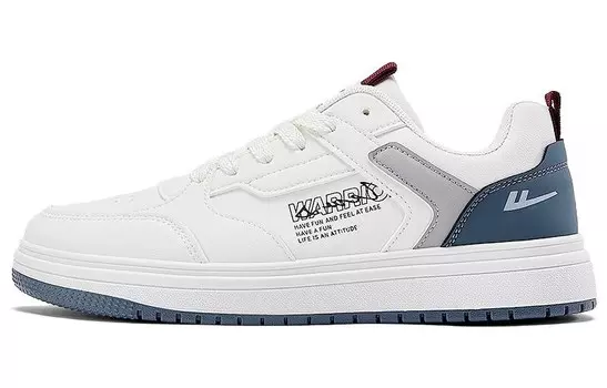 Кроссовки WARRIOR Skateboarding Shoes Men Low-top Blue, белый/синий