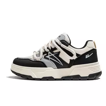 Кроссовки WARRIOR Skateboarding Shoes Men Low-top Beige/black, бежевый/черный