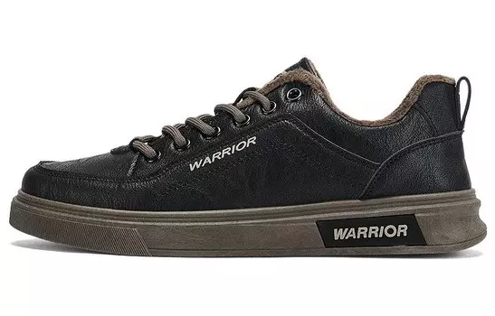 Кроссовки WARRIOR Skateboarding Shoes Men Low-top Gray/Brown, черный