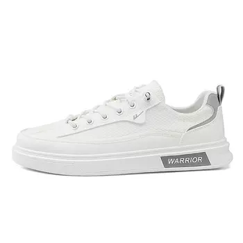 Кроссовки WARRIOR Skateboarding Shoes Men Low-top, белый/серый
