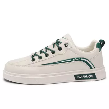 Кроссовки WARRIOR Skateboarding Shoes Men Low-top Beige/Green, зеленый