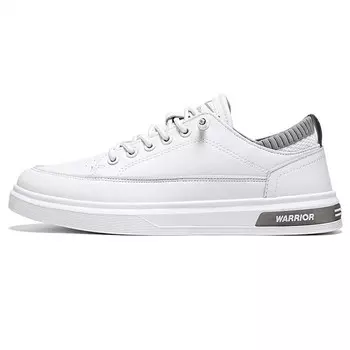 Кроссовки WARRIOR Skateboarding Shoes Men Low-top White, белый/серый
