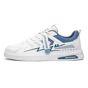 Кроссовки WARRIOR Skateboarding Shoes Men Low-top, белый/черный