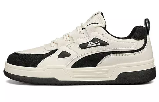 Кроссовки WARRIOR Skateboarding Shoes Men Low-top Beige/Black, бежевый/черный