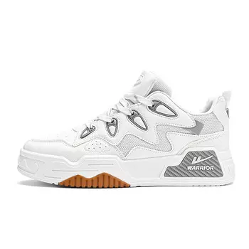 Кроссовки WARRIOR Skateboarding Shoes Men Low-top, бежевый/черный