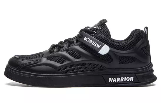 Кроссовки WARRIOR Skateboarding Shoes Men Low-top Black, черный
