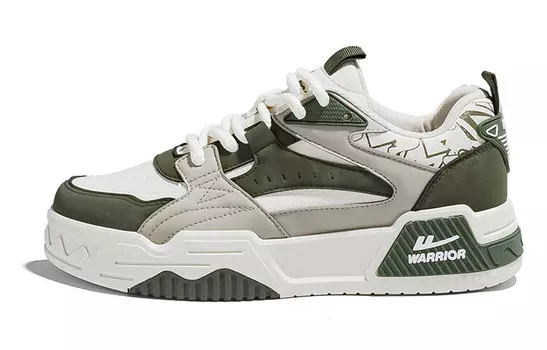 Кроссовки WARRIOR Skateboarding Shoes Men Low-top Green, зеленый