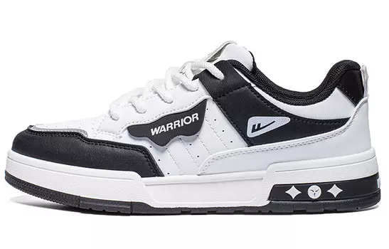 Кроссовки WARRIOR Skateboarding Shoes Men Low-top Beige/Black, бежевый/черный