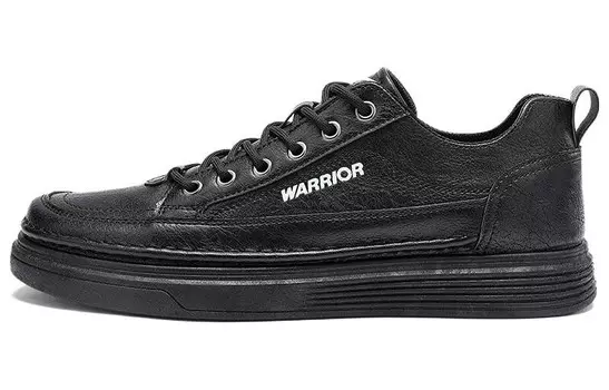 Кроссовки WARRIOR Skateboarding Shoes Men Low-top Black, черный