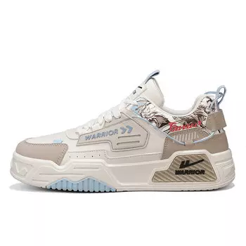 Кроссовки WARRIOR Skateboarding Shoes Men Low-top Beige/Khaki, бежевый
