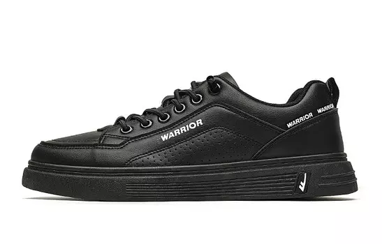 Кроссовки WARRIOR Skateboarding Shoes Men Low-top Black, черный