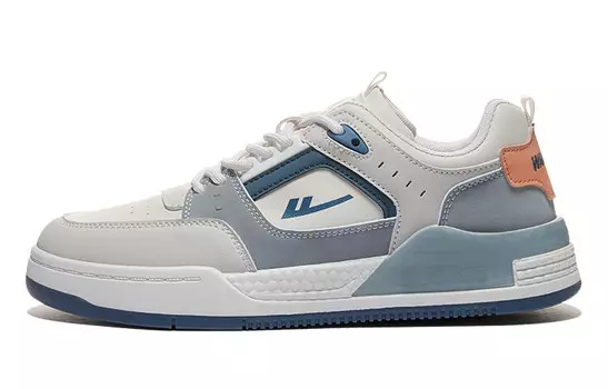 Кроссовки WARRIOR Skateboarding Shoes Men Low-top Beige/Blue, бежевый/синий