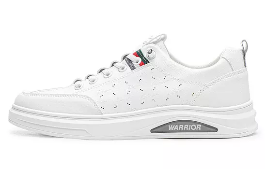 Кроссовки WARRIOR Skateboarding Shoes Men Low-top White, белый