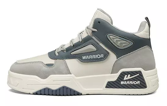 Кроссовки WARRIOR Skateboarding Shoes Men Mid-top Grey/navy, серый/темно-синий