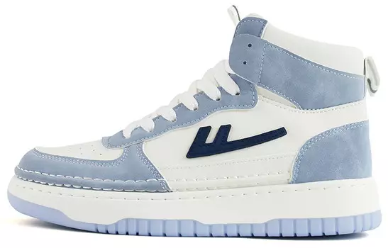 Кроссовки WARRIOR Skateboarding Shoes Unisex High-top Light Blue, голубой