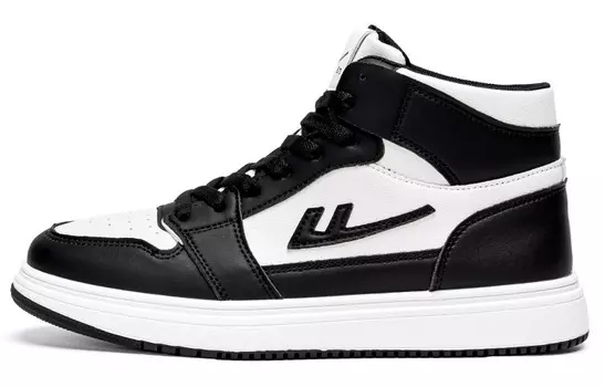 Кроссовки WARRIOR Skateboarding Shoes Unisex High-top White/Black, белый/черный