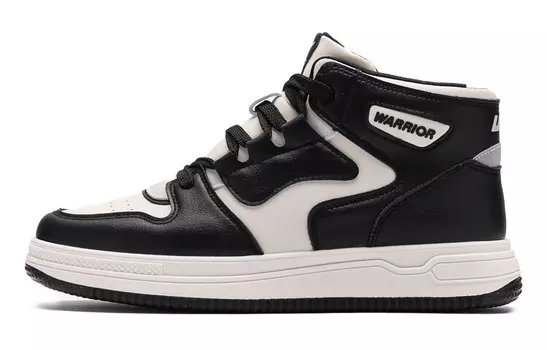 Кроссовки WARRIOR Skateboarding Shoes Unisex High-top Black/beige, бежевый/черный