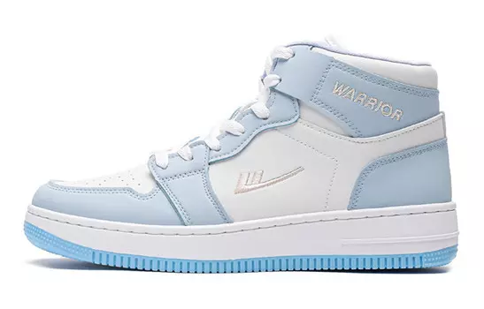 Кроссовки WARRIOR Skateboarding Shoes Unisex High-top Blue, белый/синий