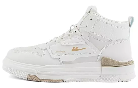 Кроссовки WARRIOR Skateboarding Shoes Unisex High-top Beige, бежевый