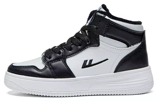 Кроссовки WARRIOR Skateboarding Shoes Unisex High-top Black, черный