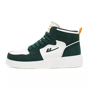 Кроссовки WARRIOR Skateboarding Shoes Unisex High-top Beige Dark Green, бежевый