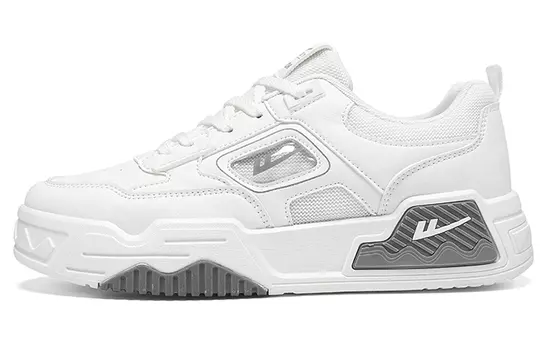 Кроссовки WARRIOR Skateboarding Shoes Unisex Low-top, белый/черный