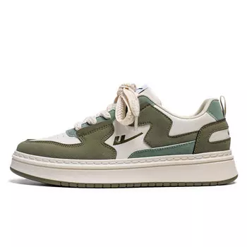 Кроссовки WARRIOR Skateboarding Shoes Unisex Low-top Army Green/light Green, зеленый