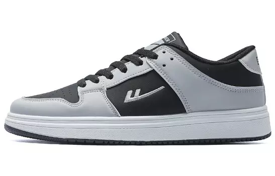 Кроссовки WARRIOR Skateboarding Shoes Unisex Low-top Gray/Black, серый/черный