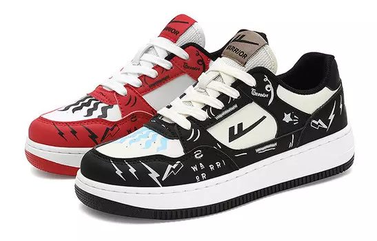 Кроссовки WARRIOR Skateboarding Shoes Unisex Low-top Mismatched, цвет Mismatched