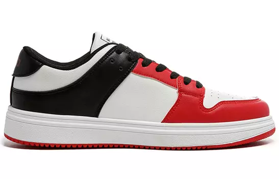 Кроссовки WARRIOR Skateboarding Shoes Unisex Low-top Red/Black, красный/черный