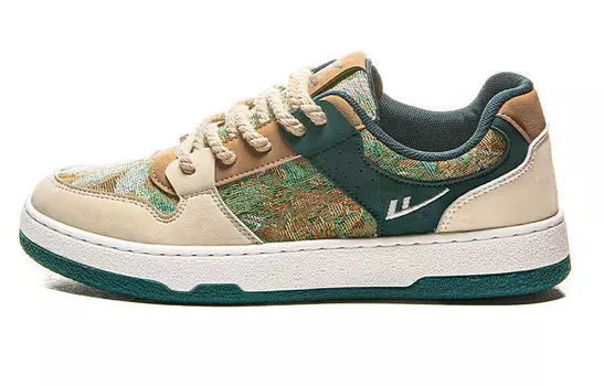 Кроссовки WARRIOR Skateboarding Shoes Unisex Low-top, зеленый/бежевый
