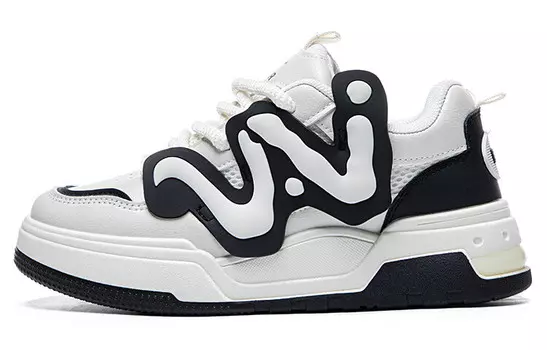 Кроссовки WARRIOR Skateboarding Shoes Unisex Low-top Beige/Black, бежевый/черный