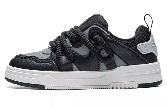 Кроссовки WARRIOR Skateboarding Shoes Unisex Low-top Dark Gray, черный/серый